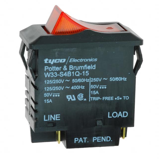 W33-S4B1Q-15 CIR BRKR THRM 15A 250VAC 50VDC