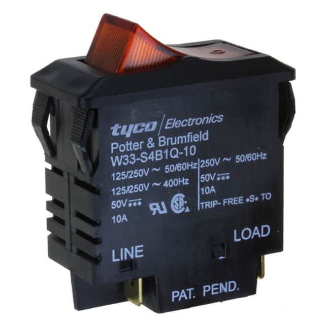 W33-S4B1Q-10 CIR BRKR THRM 10A 250VAC 50VDC