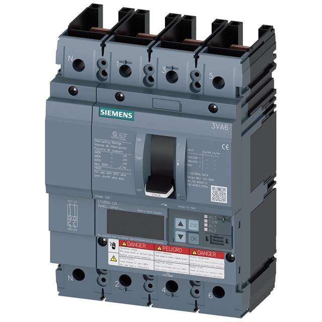 3VA6225-5KP41-2AA0 BRKR 3VA62 4P 250A 35KA ETU8-LSI