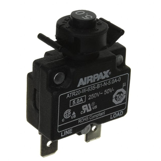 ATR20-W-63S-B1-N-5.0A-0 CIR BRKR THRM 5A 250VAC 50VDC