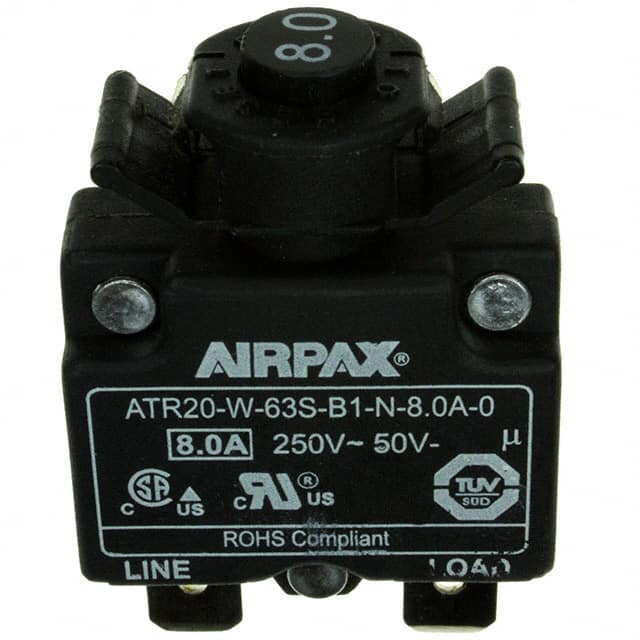 ATR20-W-63S-B1-N-8.0A-0 CIR BRKR THRM 8A 250VAC 50VDC