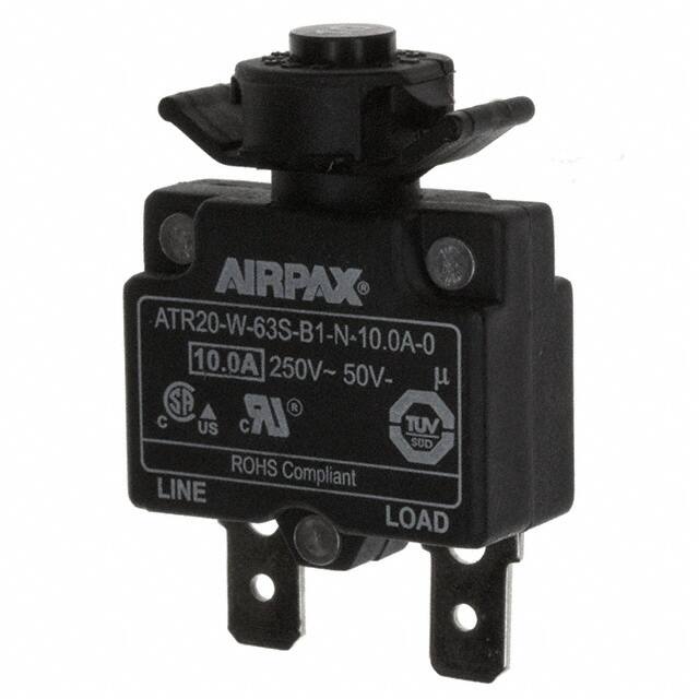 ATR20-W-63S-B1-N-10.0A-0 CIR BRKR THRM 10A 250VAC 50VDC