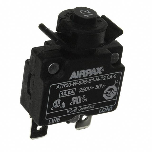 ATR20-W-63S-B1-N-12.0A-0 CIR BRKR THRM 12A 250VAC 50VDC