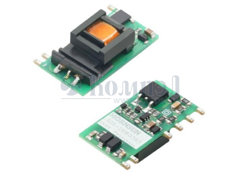 LS05-26B15R3 The Mornsun LS05-26B15R3 is a 5W AC/DC converter with a wide input voltage range of 90-528VAC. It features a 15V output at 340mA and operates from -40°C to 85°C.