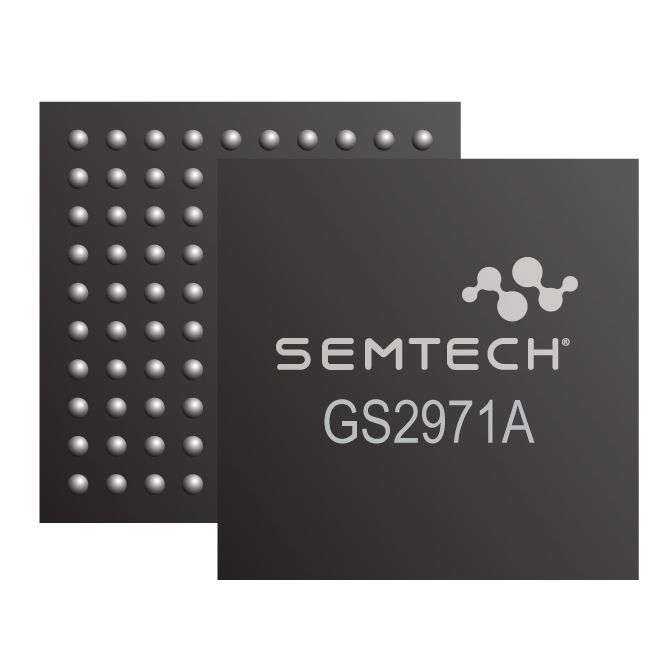 GS2971A The Gennum GS2971A is a Receiver/Deserializer for broadcast video applications. It features RoHS3 compliance and an MSL of 1 Unlimited.