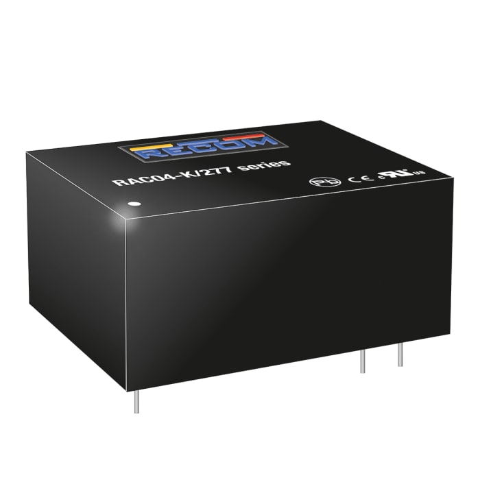 RAC04-15SK/277 The Recom RAC04-15SK/277 is a 4W AC/DC converter with a 15V output. It operates from 80V AC to 305V AC input.