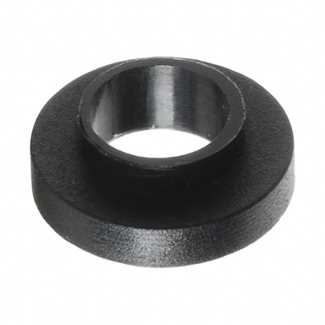 3049 Nylon shoulder washer for #4 screw size. 0.79mm length, 5.5mm outer diameter, 2.9mm inner diameter.