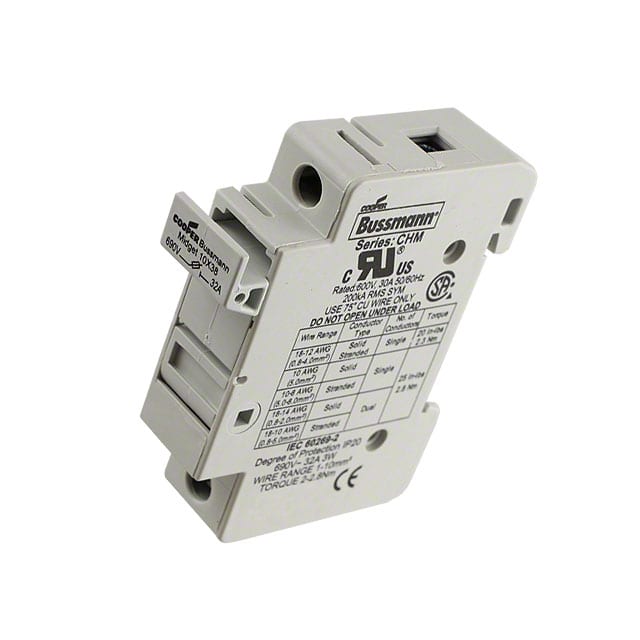 CHM1DIU FUSE HLDR CART 600V 30A DIN RAIL