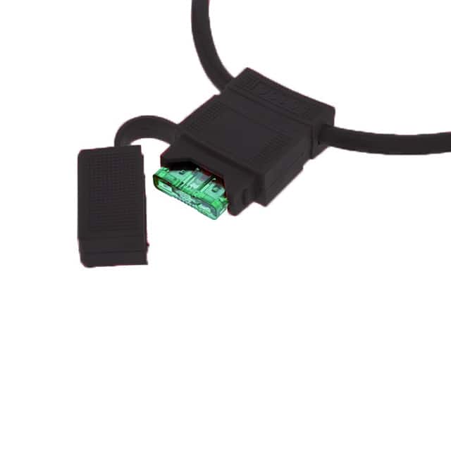 LPR-03B-10B REG. FUSEHOLDER, 40A-10AWG BLK
