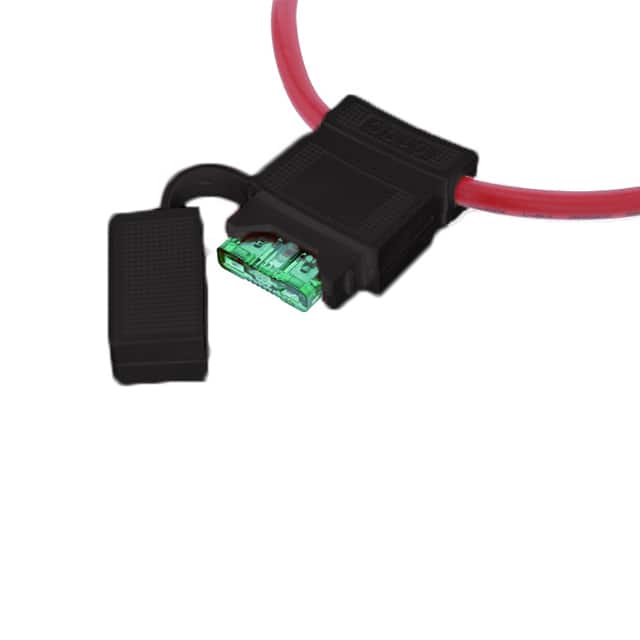 LPR-03B-16R REG. FUSEHOLDER, 15A-16AWG RED