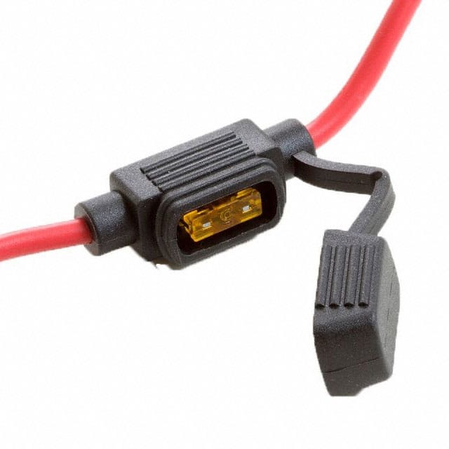 LPS-02B-18R MINI LP FUSEHOLDER, 10A-18AWG