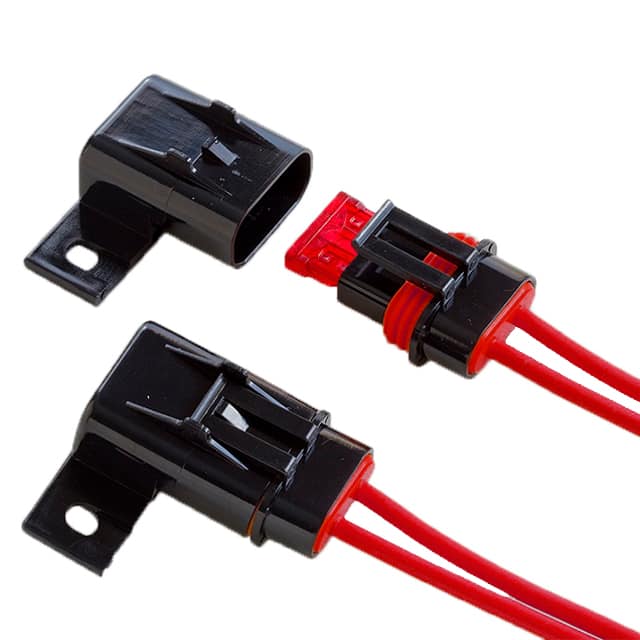 LPR-05B-16R REG. FUSEHOLDER, 15A-16AWG RED