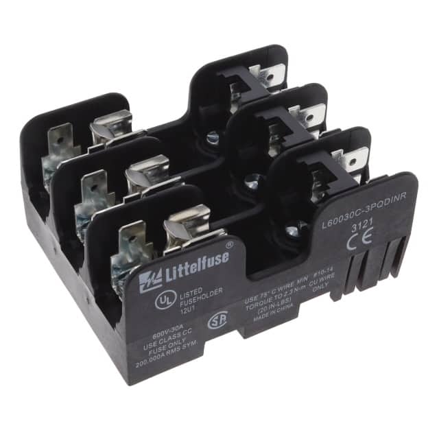 L60030C3PQDINR FUSE BLOK CART 600V 30A DIN RAIL