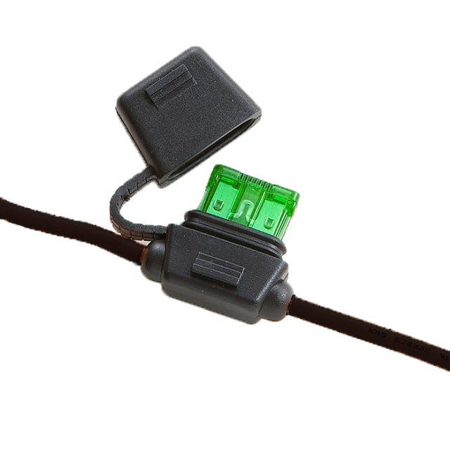LPR-02B-20B REG. FUSEHOLDER, 7.5A-20AWG BLK