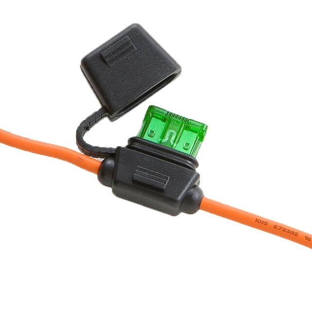 LPR-02B-20OR REG. FUSEHOLDER, 7.5A-20AWG ORG