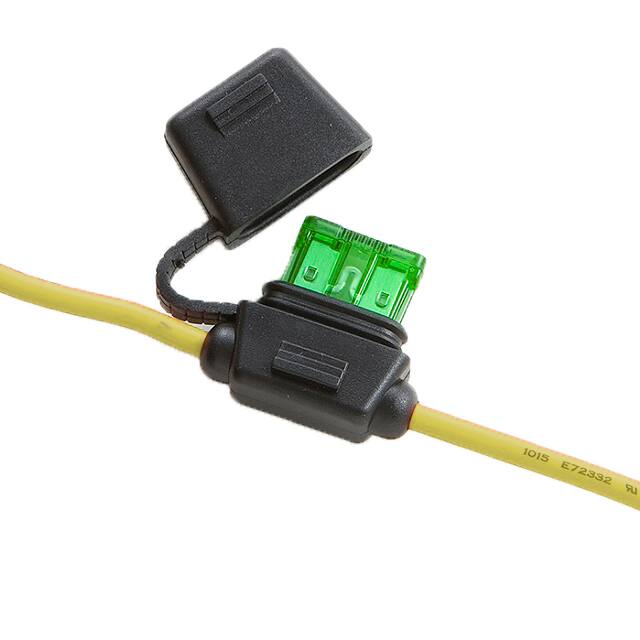LPR-02B-18Y REG. FUSEHOLDER, 10A-18AWG YLW