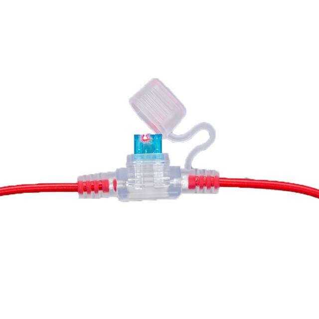 LPM-11C-16R MINI FUSEHOLDER-CLEAR,15A-16AWG