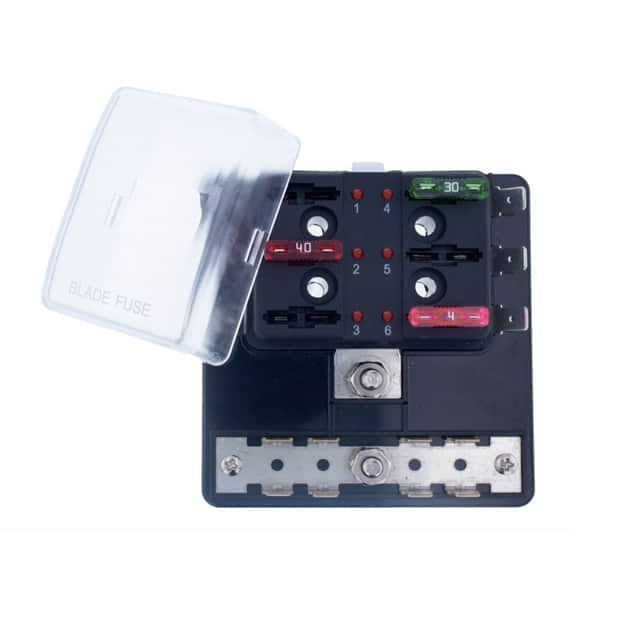 BLR-I-306-G REG FUSE BLOCK,6 POLE LED&GROUND