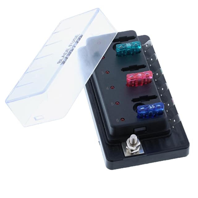 BLR-I-606 REGULAR FUSE BLOCK, 6 POLE LED