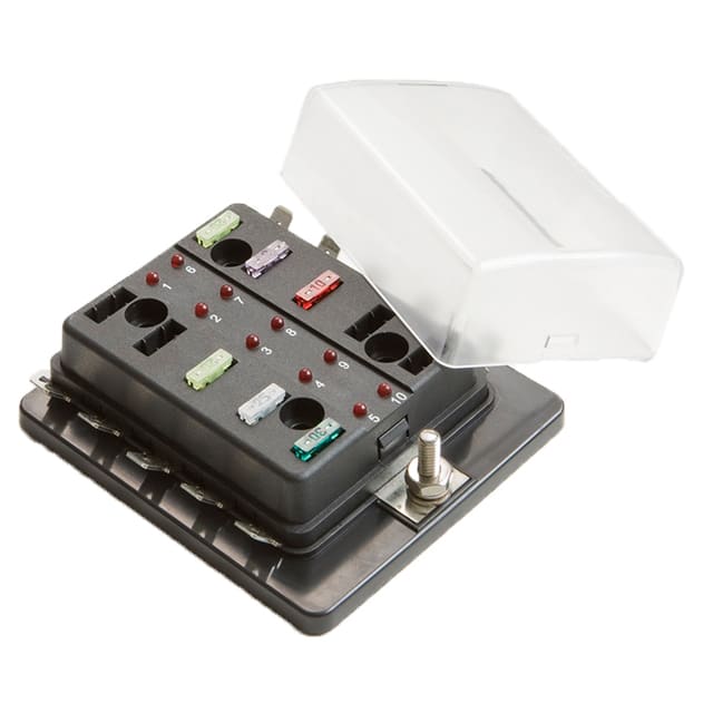 BLS-I-310 MINI LP FUSE BLOCK, 10 POLE LED