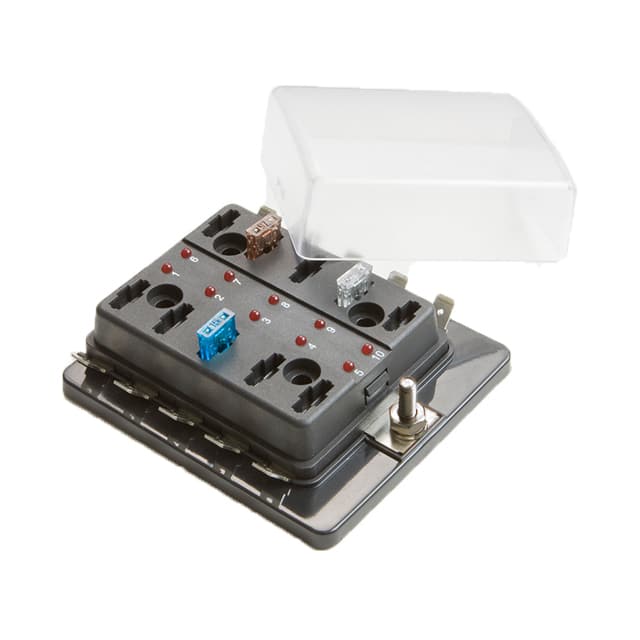 BLM-I-310 MINI FUSE BLOCK, 10 POLE LED