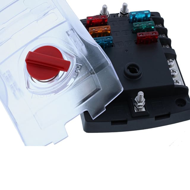 BLR-406-G REG. FUSE BLOCK, 6 POLE GROUND