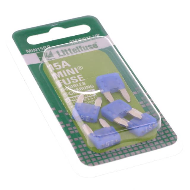 0MIN015.VP FUSE AUTO 15A 32VAC/VDC 5PK CARD