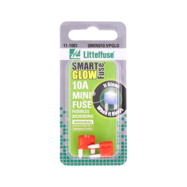 0MIN010.VPGLO FUSE AUTO 10A 32VAC/VDC BLADE