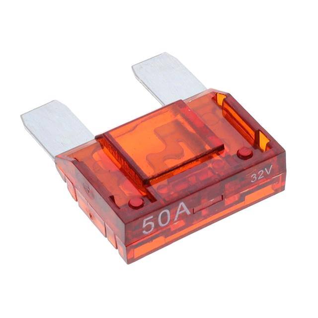 0MAX050.HXGLO FUSE AUTO 50A 32VAC/VDC 100PC
