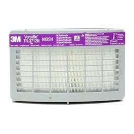 TR-3712N The 3M TR-3712N is a High Efficiency (HE) particulate filter designed for use with the Versaflo TR-300 Series PAPR systems. It is compatible with filter covers TR 370 and TR 371.