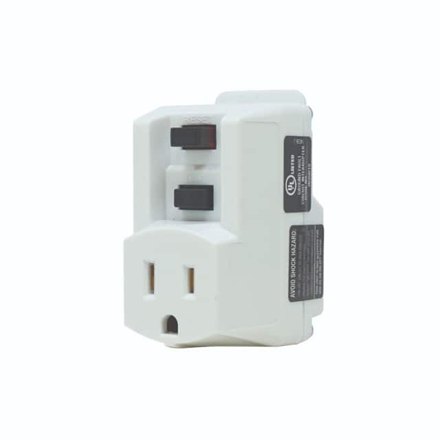 14650006-6 ADAPTER, 1 OUTLET WHITE 120V/15A