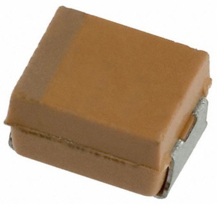 TAJB106K020RNJ The Kyocera AVX TAJB106K020RNJ is a 10μF, 20V dc electrolytic tantalum capacitor. It features a surface mount design and a solid electrolyte.
