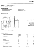 BU546 The Telefunken BU546 is an NPN silicon triple diffused high-voltage transistor designed for switching mode power supplies. It features dimensions of 39 x 10 x 28 mm and weighs 20g.