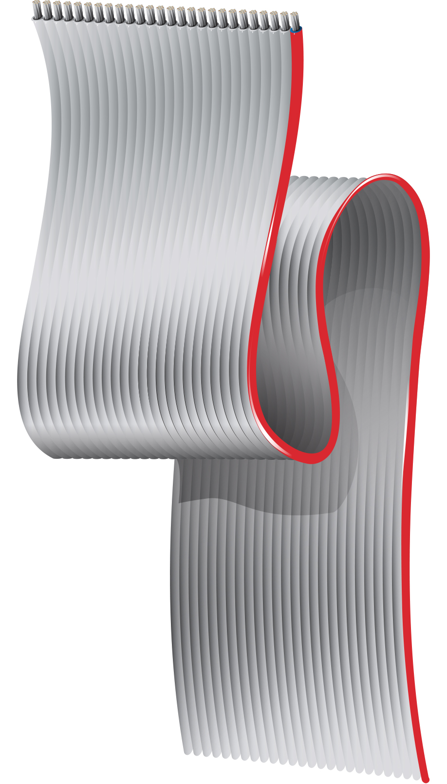 9L28014 The Belden Inc. 9L28014 is a flat gray ribbon cable with a 0.050" pitch, 14 conductors, and 28 AWG tinned copper. It features PVC insulation and a 300V rating.