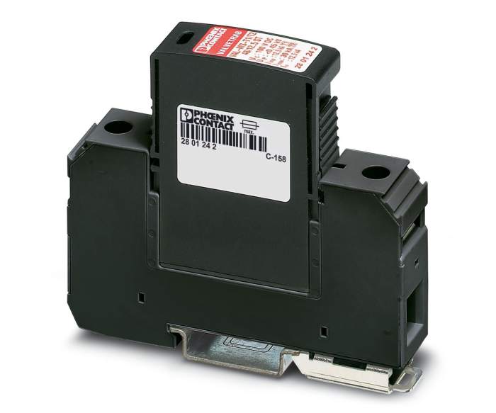 VAL-MS-T1T2-48 The Phoenix Contact VAL-MS-T1T2-48 is a surge protection device designed for DIN rail mounting. It offers a maximum surge current of 30 kA.