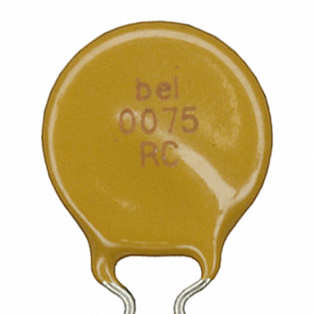 0ZRC0075FF1E PTC RESET FUSE 90V 750MA RADIAL