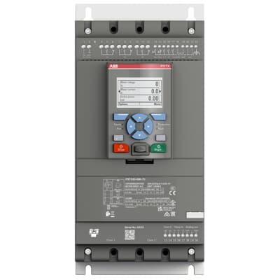 1SFA898203R7000 The ABB Power Electronics 1SFA898203R7000 is an open softstarter designed for three-phase motor control. It operates with a rated maximum current of 30A and an operating voltage span of 208-690V AC.