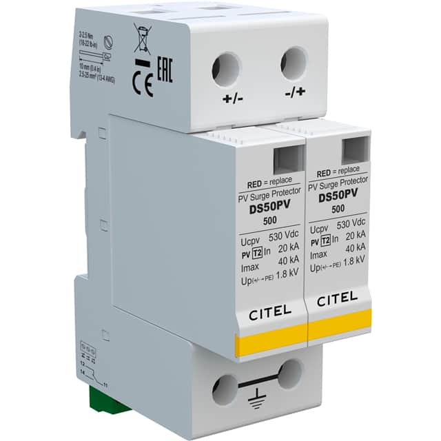 DS50PVS-500 PV Din Rail Protector, 500Vdc