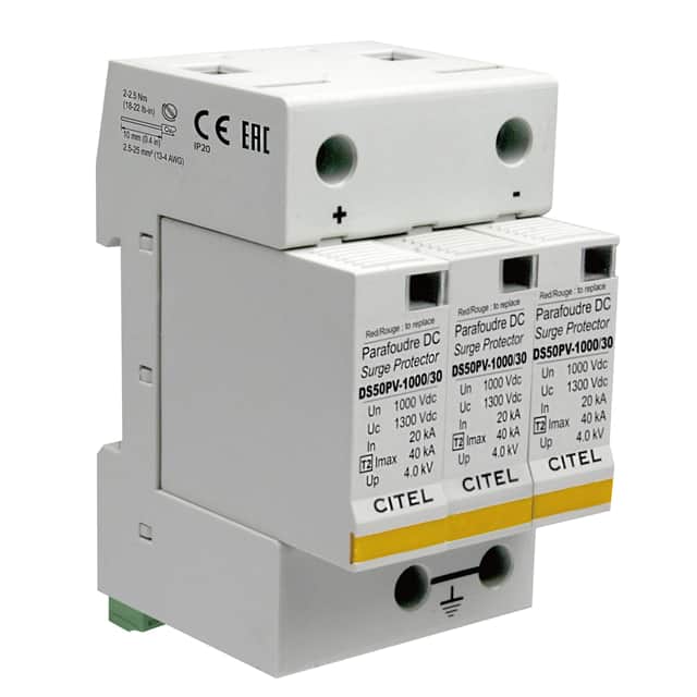DS50PVS-1000 PV Din Rail Protector, 1000Vdc