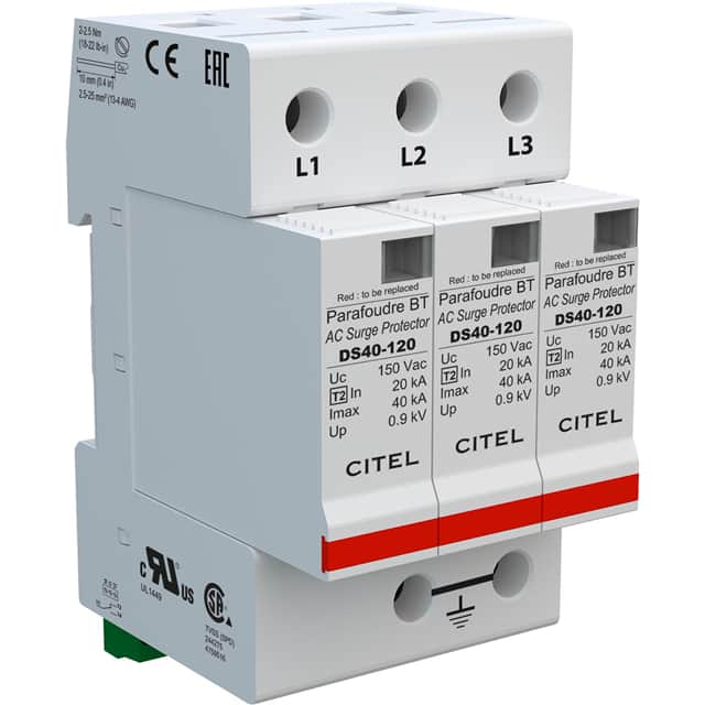 DS43S-120 AC Din Rail Protector, 120/240V