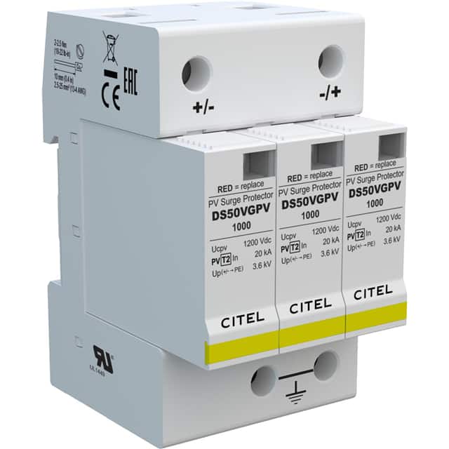DS50VGPVS-1000 PV Din Rail Protector, 1000Vdc