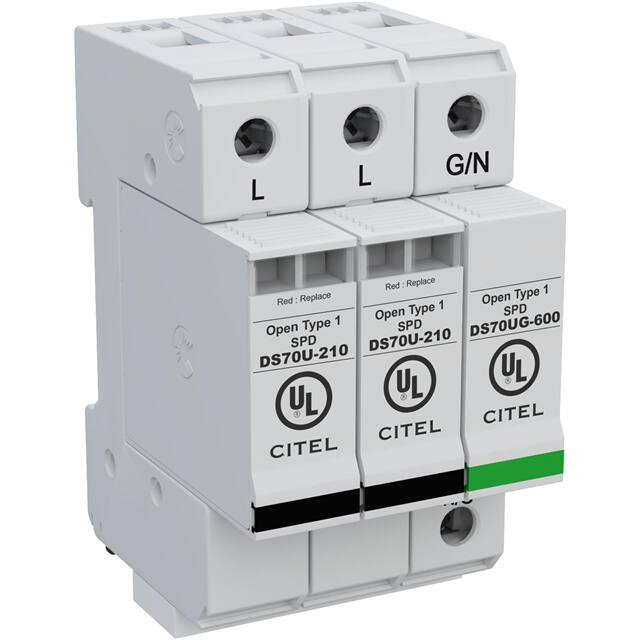 DS73US-120T/G AC Din Rail Protector, 120/240V