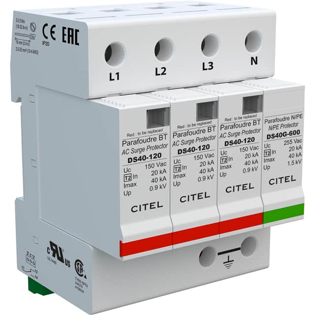DS44S-120/G AC Din Rail Protector, 240/120V
