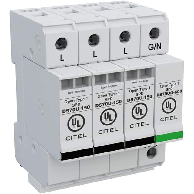 DS74US-120Y/G AC Din Rail Protector, 120/208V