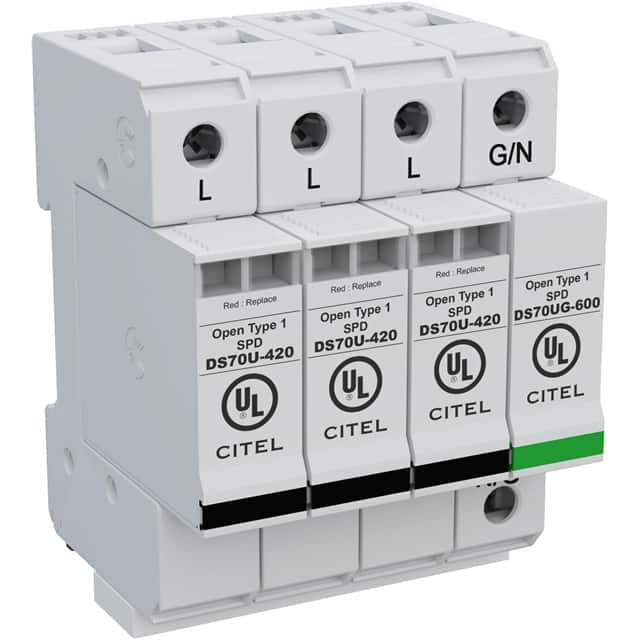 DS74US-277Y/G AC Din Rail Protector, 277/480V