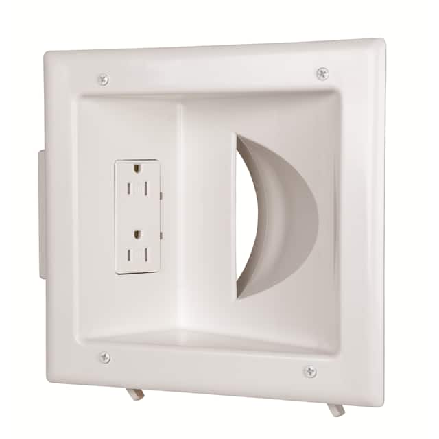 45-0031-WH RECESSED LOW VOLTAGE MEDIA PLATE