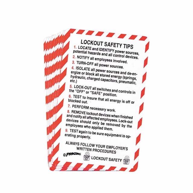 LOSC13 PRINZING LOCKOUT SAFETY CARD 10/