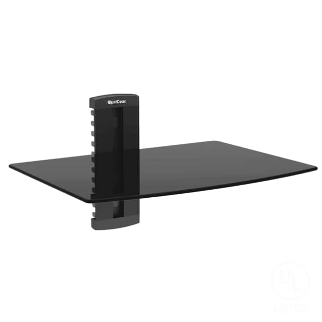 QG-DB-001-BLK UNI SINGLE SHELF WALL MOUNT BLK