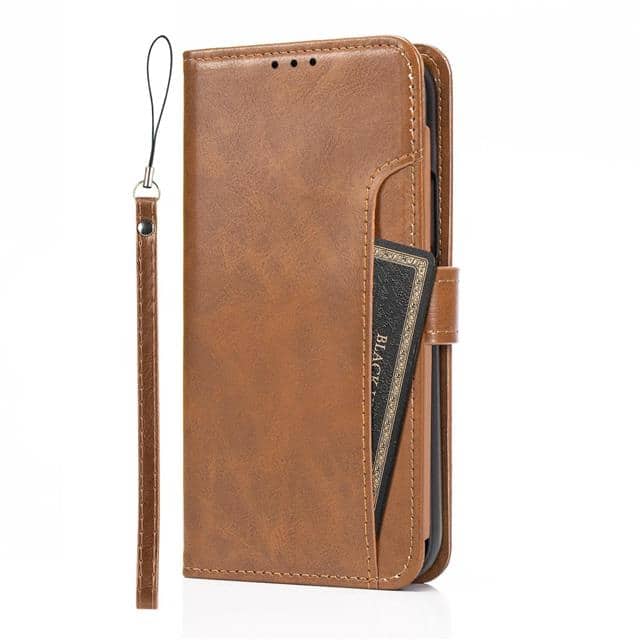 CP00140 BROWN IPHONE 13 WALLET CASE - LE
