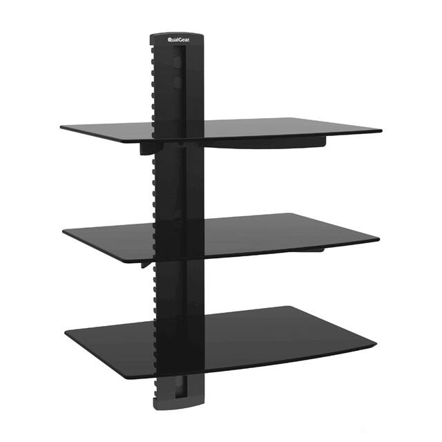 QG-DB-003-BLK UNI TRIPLE SHELF WALL MOUNT BLK